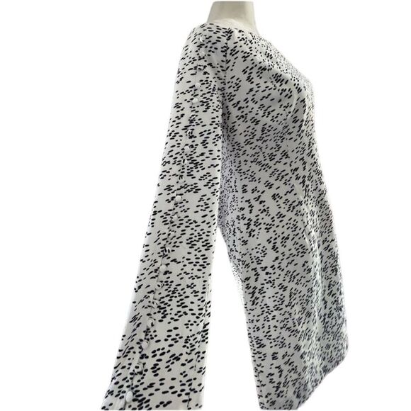 Keepsake white and black design off shoulder dress size large EUC - Picture 2 of 12